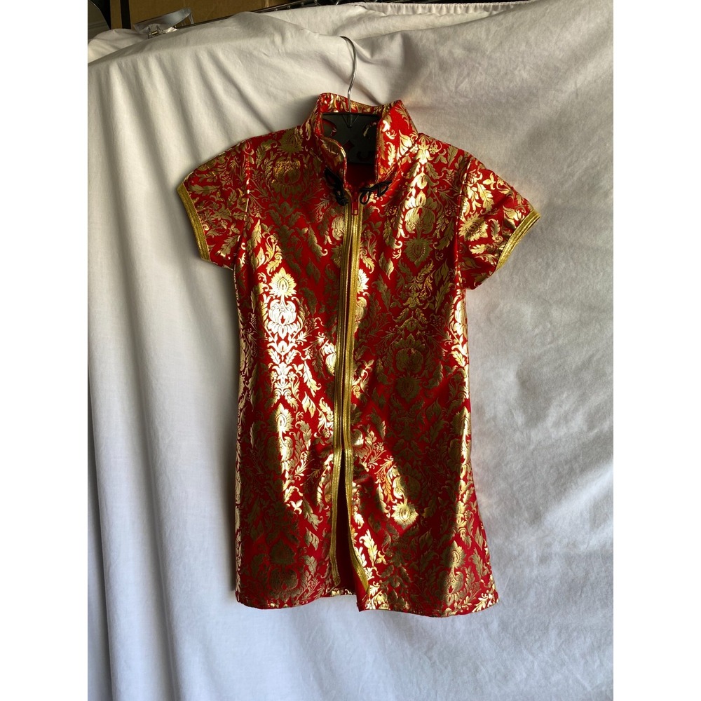 Georgie Girl Costumes Shirt Top Red‎ Gold Child M Nutcracker Hallloween